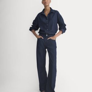 Everlane x Elena Bonvicini Crescent Barrel Jean | Deep Bay Indigo