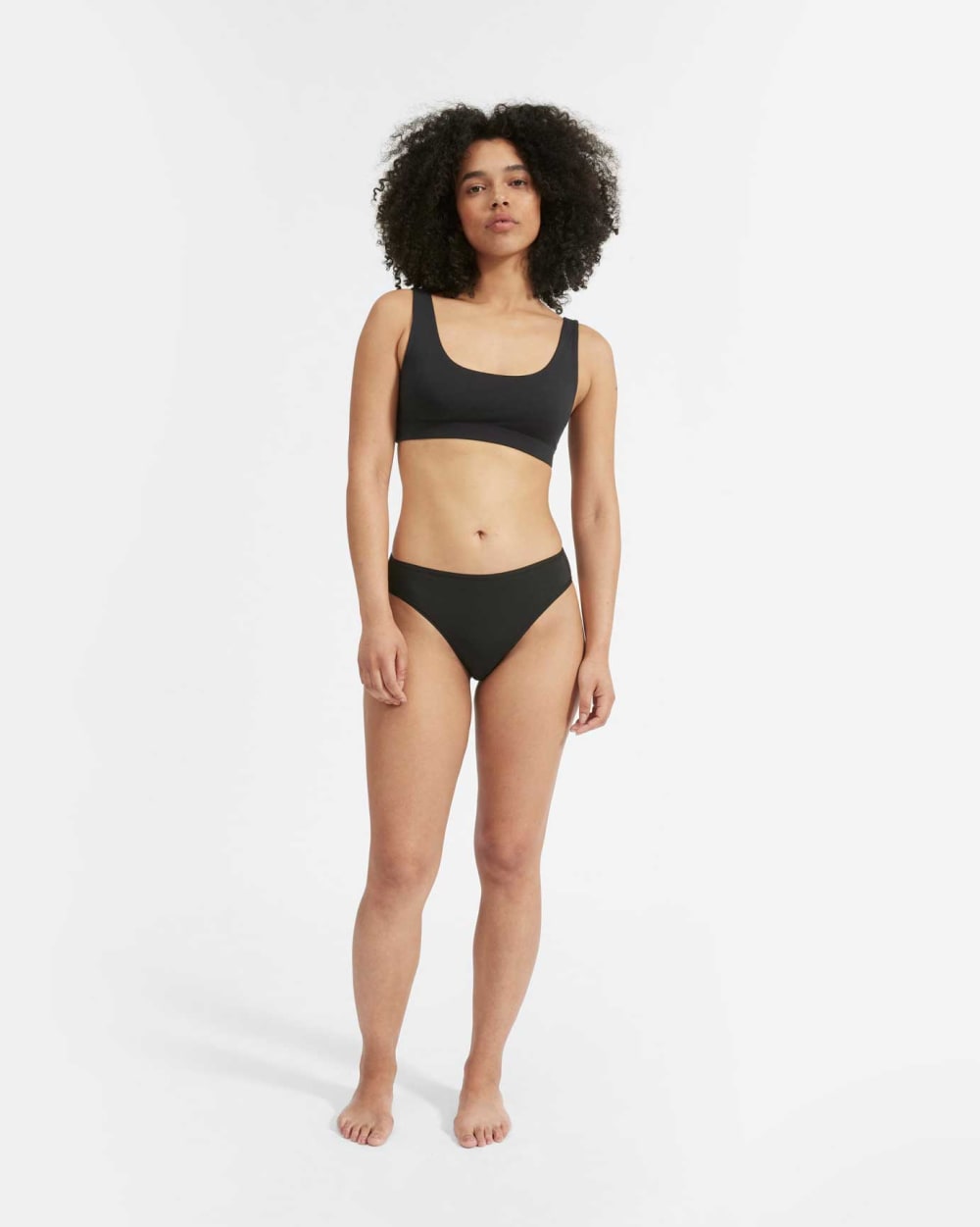The Cotton High-Rise Bikini | Black - Image 4