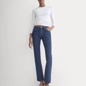 Everlane x Elena Bonvicini Highland Low-Rise Cigarette Jean | Deep Bay Indigo