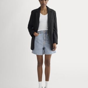 The A-Line Denim Short | Light Indigo